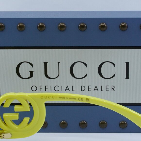 FINAL PRICE NEW GUCCI GG1325S 007 ACID YELLOW /BROWN SUNGLASSES main image 5